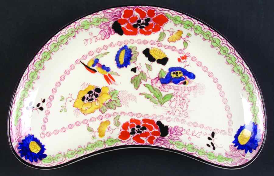 Persiana (Black Trim) Crescent Salad Plate by Mason's-1