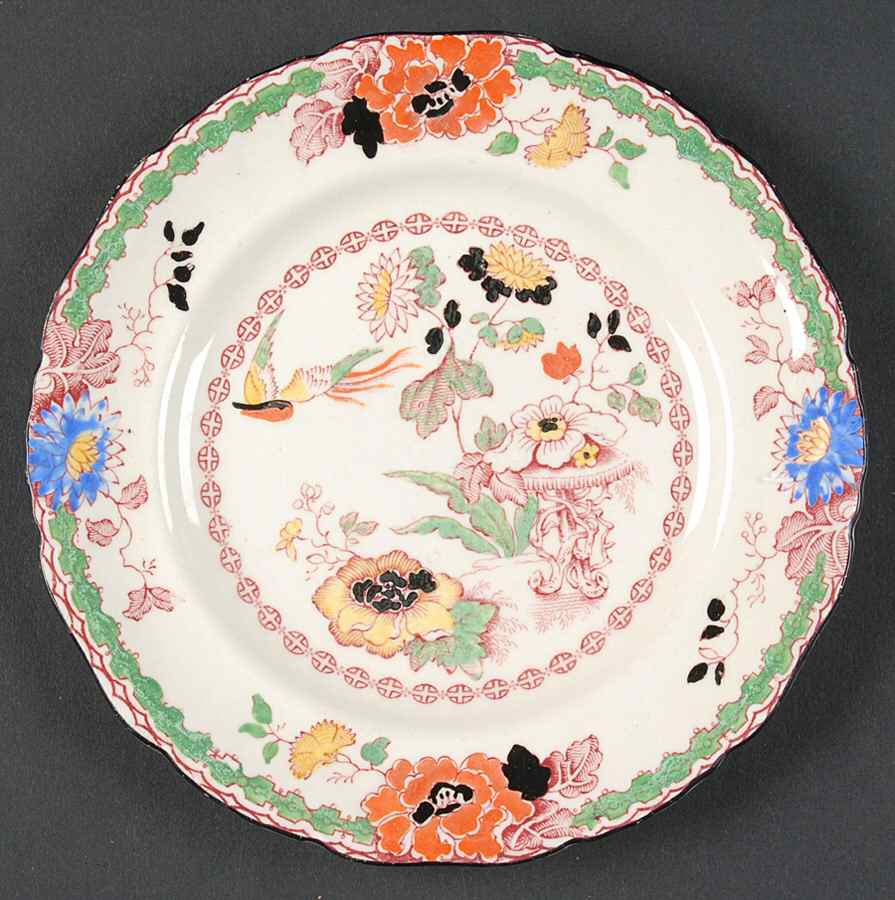 Persiana (Black Trim) Bread & Butter Plate by Mason's-1