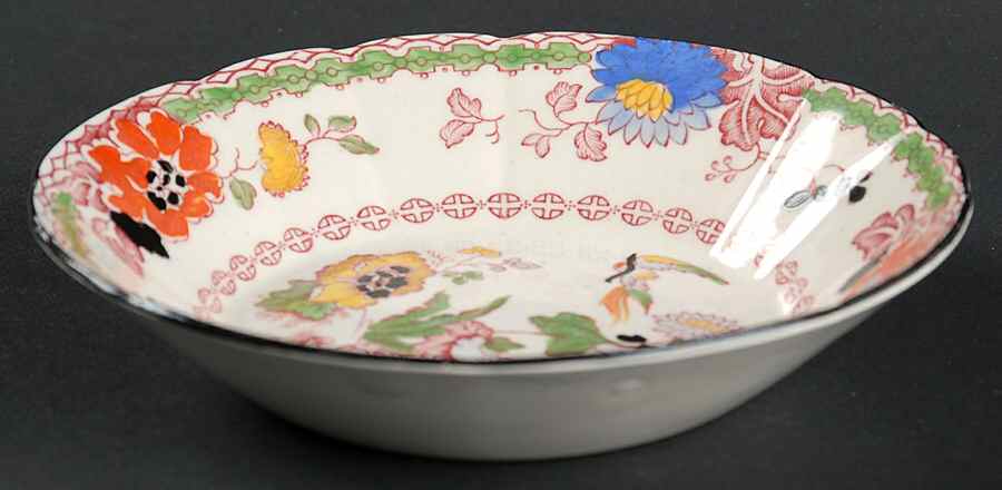 Persiana (Black Trim) Fruit/Dessert (Sauce) Bowl by Mason's-1