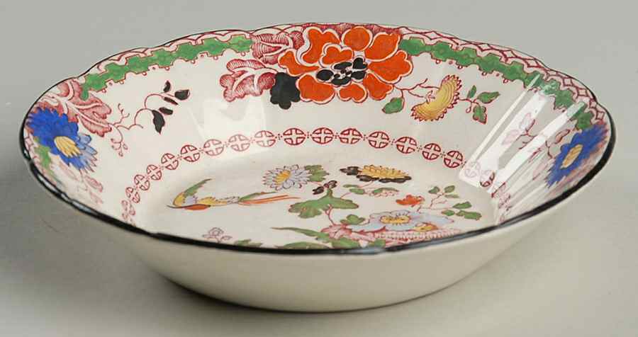 Persiana (Black Trim) Fruit/Dessert (Sauce) Bowl by Mason's-1
