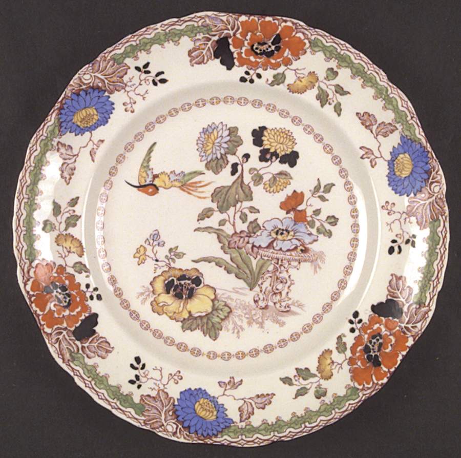 Persiana (Black Trim) Dinner Plate by Mason's-1