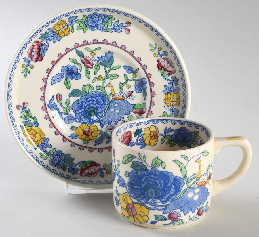 Regency Plantation Colonial Flat Cup & Saucer Set by Mason's-1
