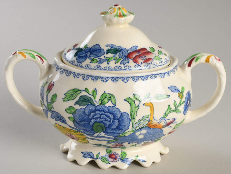 Regency Plantation Colonial Sugar Bowl & Lid by Mason's-1