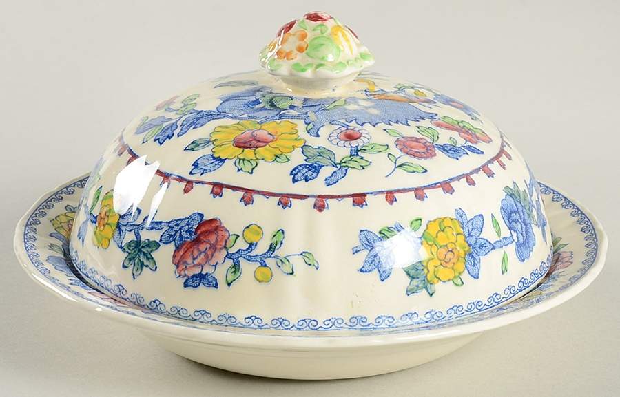 Regency Plantation Colonial Muffin Dish & Lid by Mason's-1