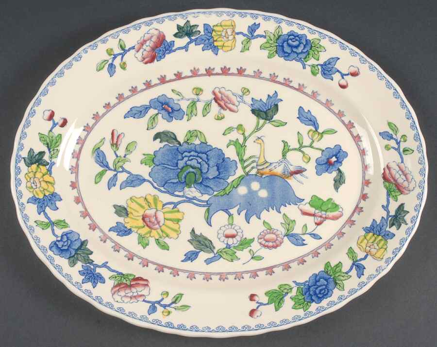 Regency Plantation Colonial 13" Oval Serving Platter by Mason's-1
