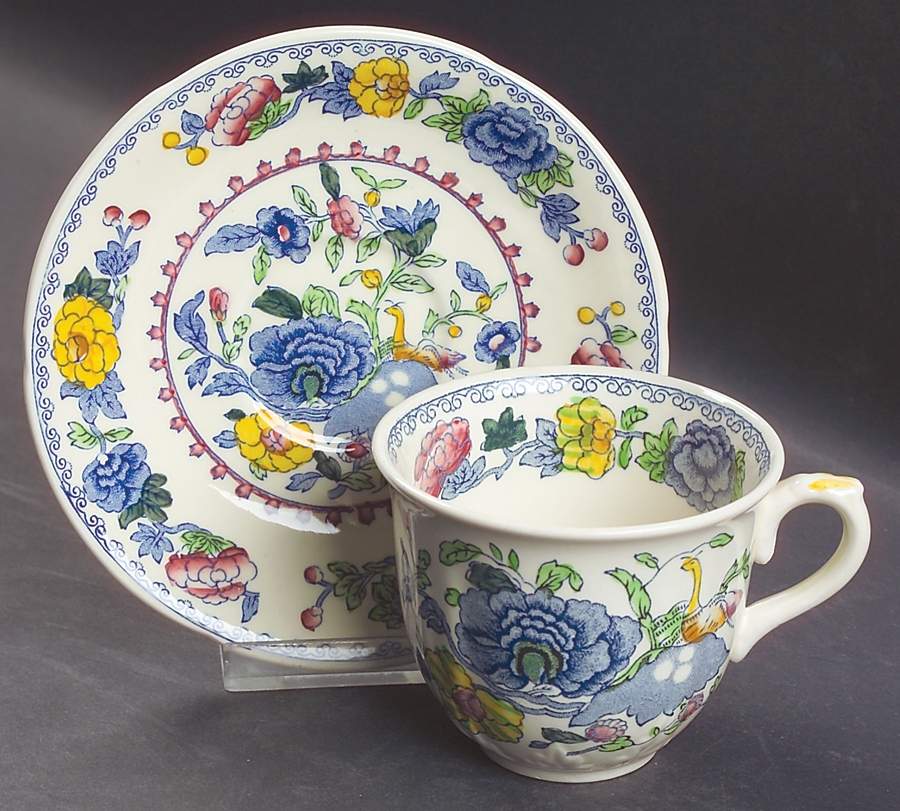 Regency Plantation Colonial Flat Cup & Saucer Set by Mason's-1