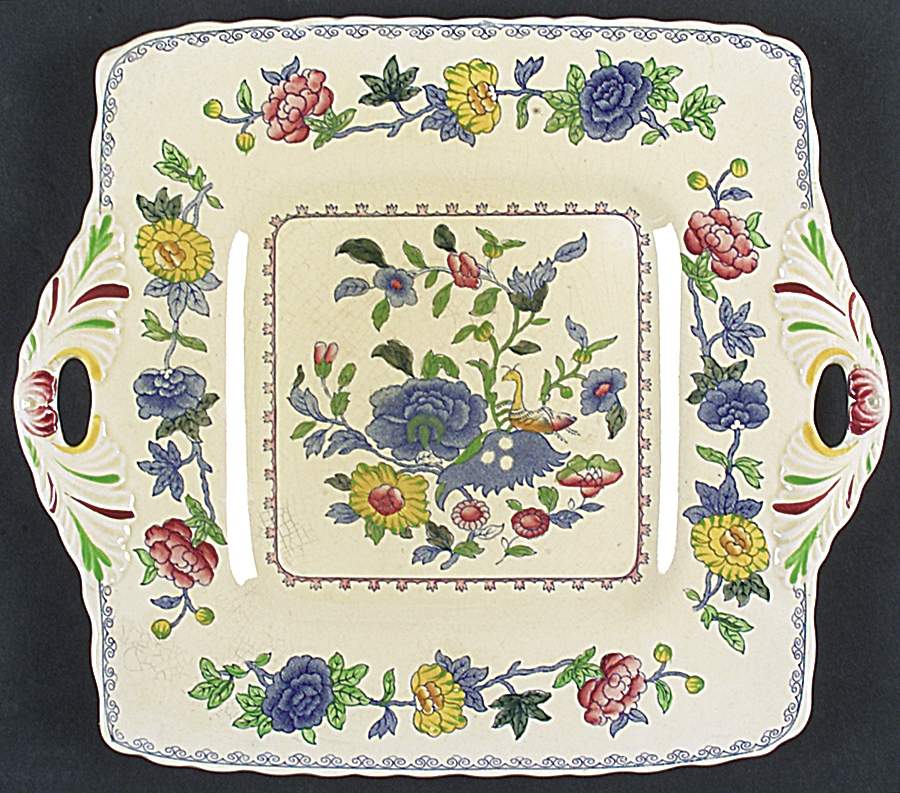 Regency Plantation Colonial Square Handled Cake Plate by Mason's-1
