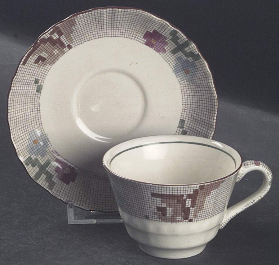 Sampler Flat Demitasse Cup & Saucer Set by Mason's-1