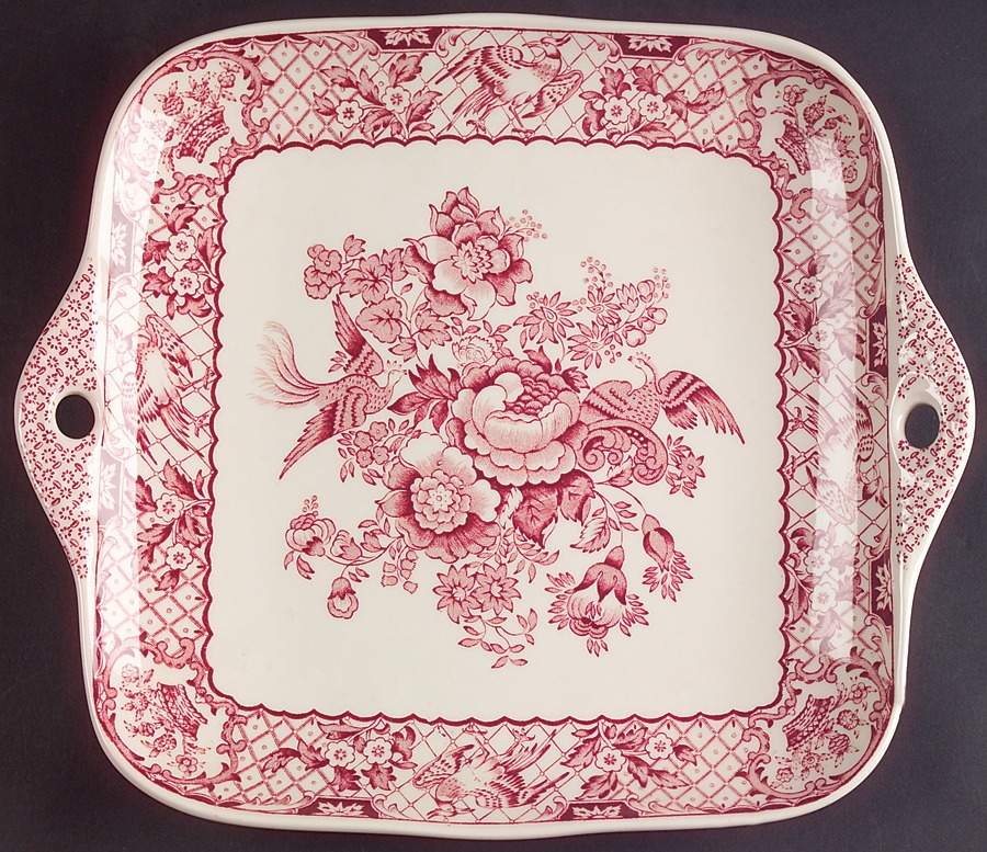 Stratford Square Handled Cake Plate by Mason's-1