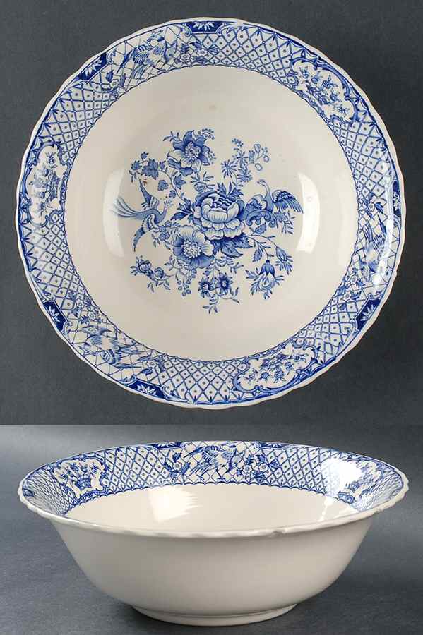 Stratford Royal Blue (No Trim) 9" Round Vegetable Bowl by Mason's-1