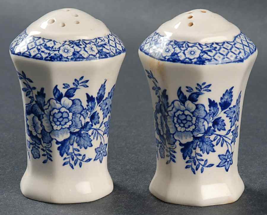 Stratford Royal Blue (No Trim) Salt & Pepper Set by Mason's-1