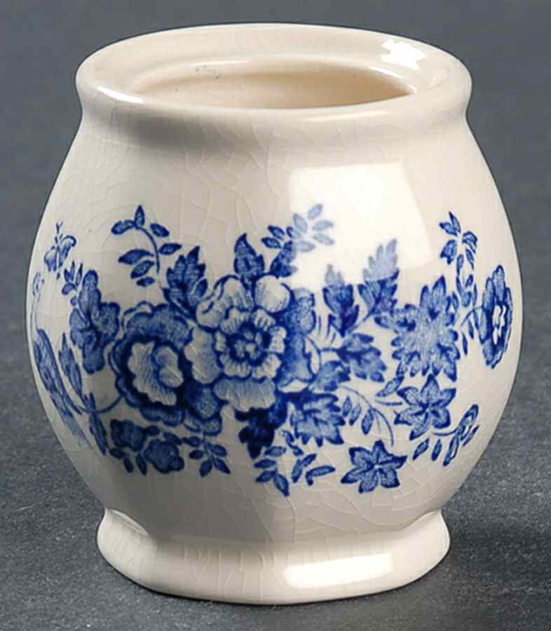 Stratford Royal Blue (No Trim) Mustard Jar No Lid by Mason's-1