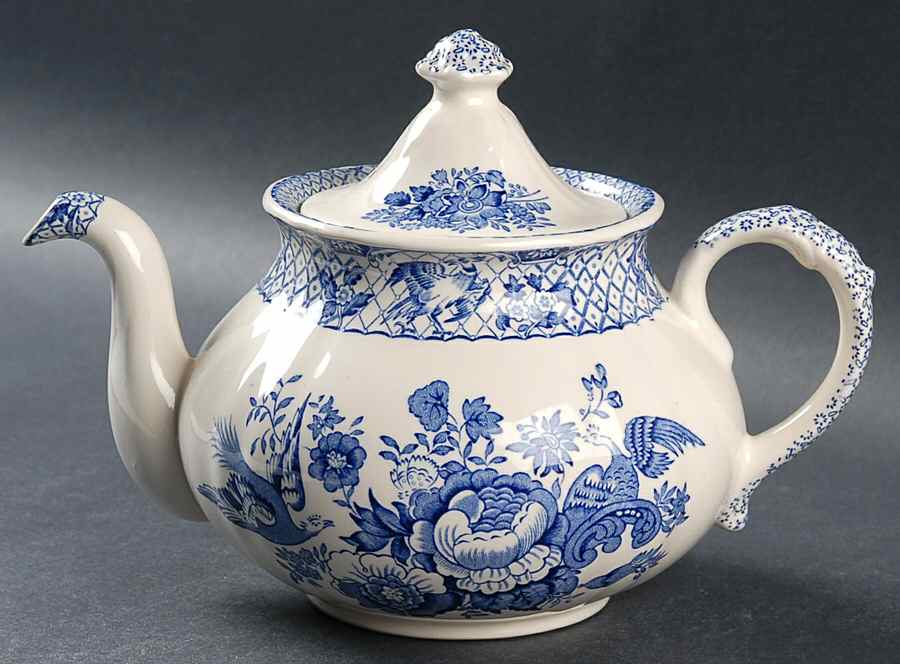 Stratford Royal Blue (No Trim) Teapot & Lid by Mason's-1
