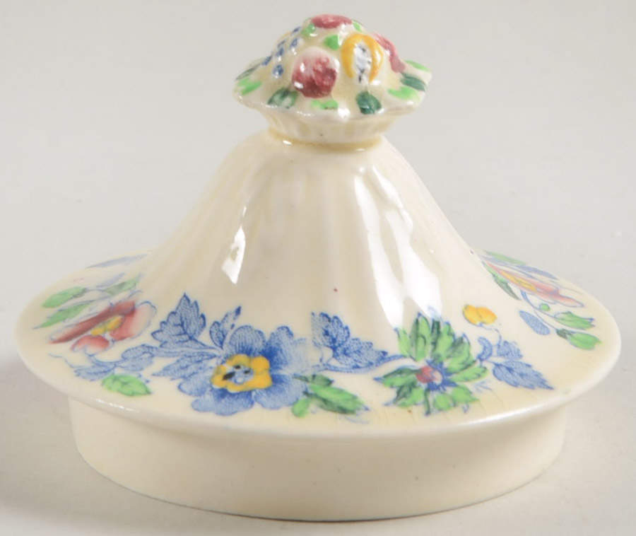 Strathmore Blue Multicolor Lid for Sugar Bowl by Mason's-1