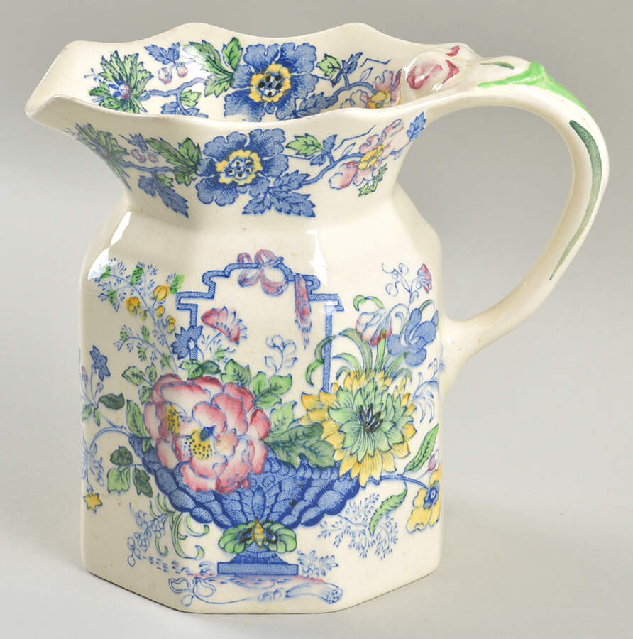 Strathmore Blue Multicolor 32 Oz Fenton Jug by Mason's-1