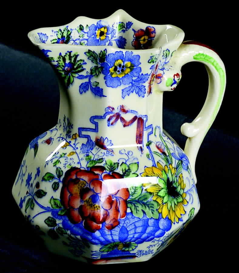Strathmore Blue Multicolor Small Hydra Jug by Mason's-1