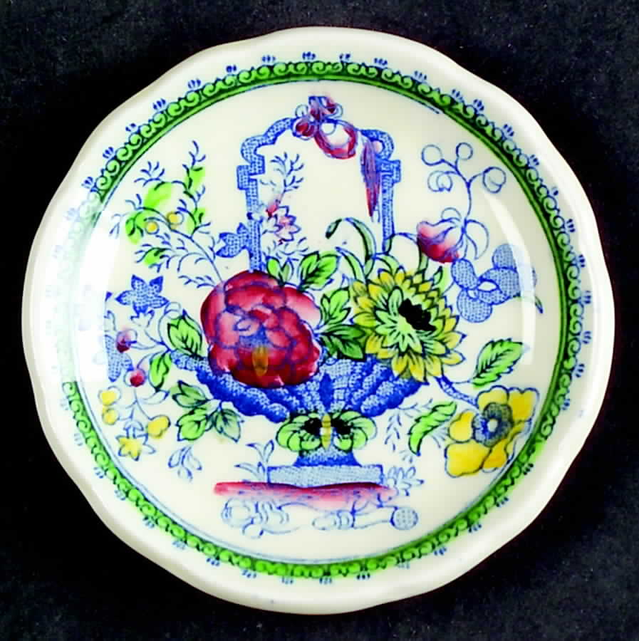 Strathmore Blue Multicolor Butter Pat by Mason's-1