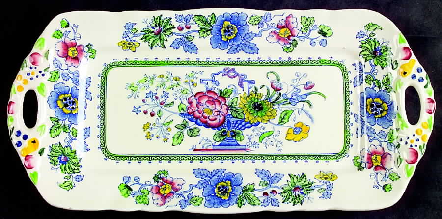 Strathmore Blue Multicolor Small Sandwich Tray by Mason's-1