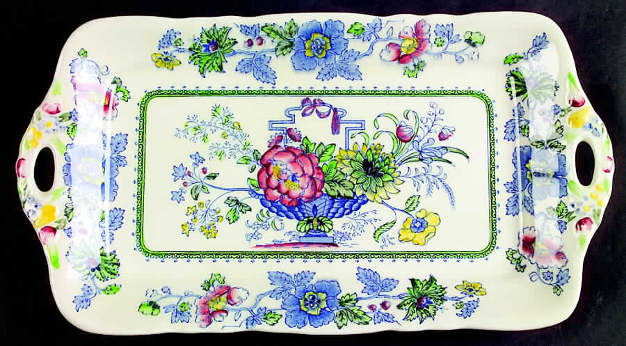 Strathmore Blue Multicolor Large Sandwich Tray by Mason's-1