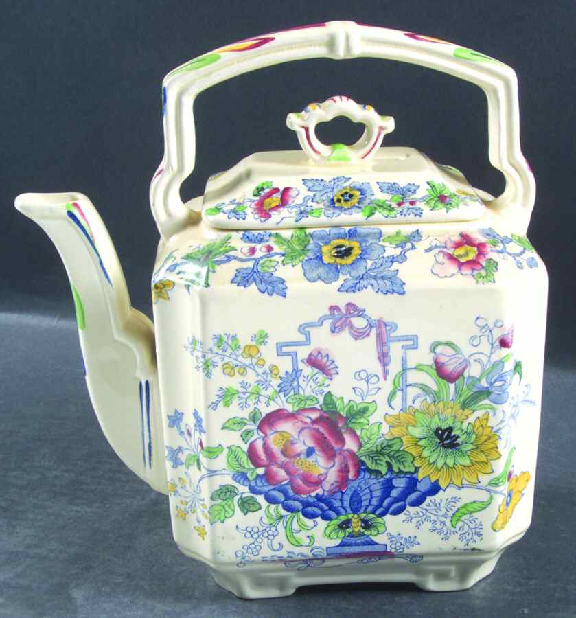 Strathmore Blue Multicolor Kettle & Lid by Mason's-1