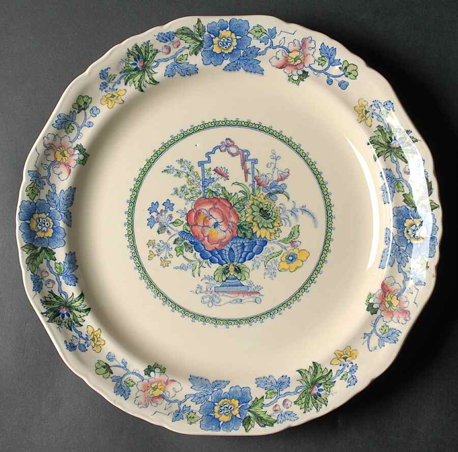 Strathmore Blue Multicolor 12" Chop Plate (Round Platter) by Mason's-1