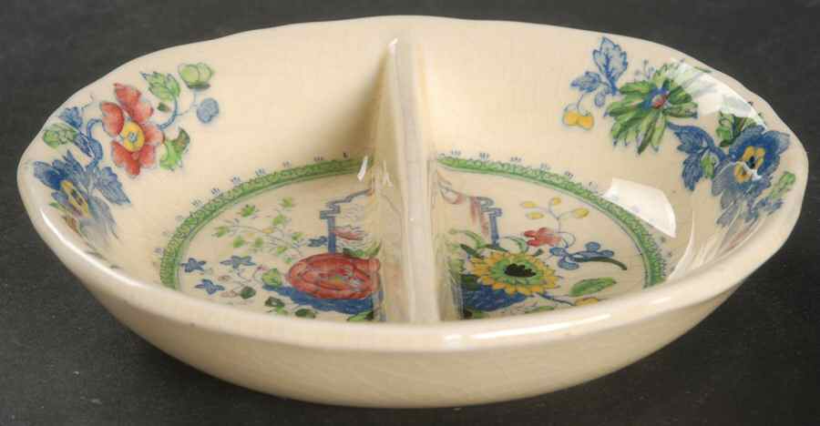 Strathmore Blue Multicolor Double Salt Dip by Mason's-1