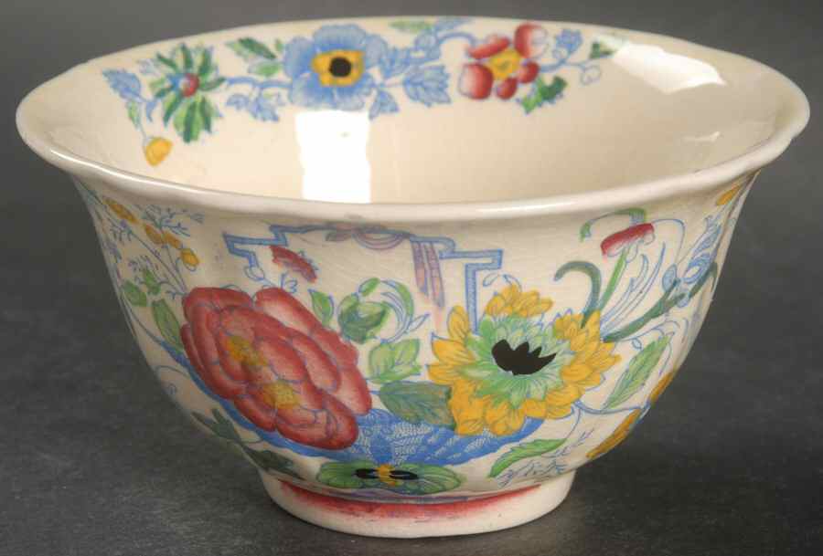 Strathmore Blue Multicolor Custard Cup by Mason's-1