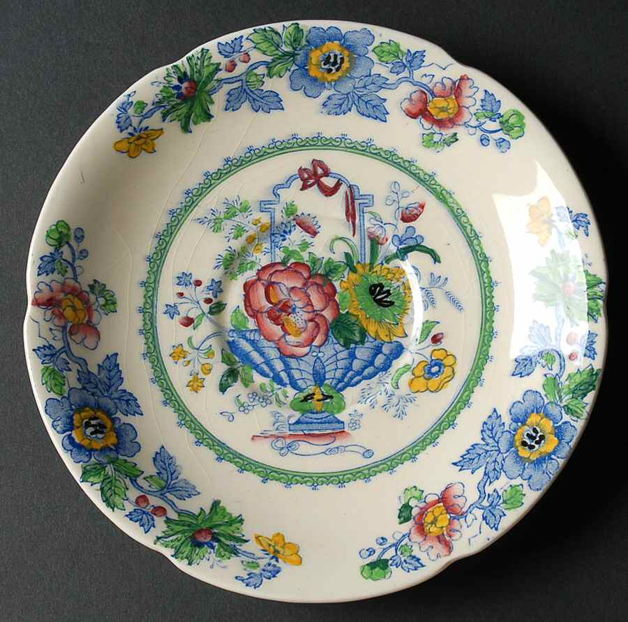 Strathmore Blue Multicolor Saucer for Oversized Cup by Mason's-1
