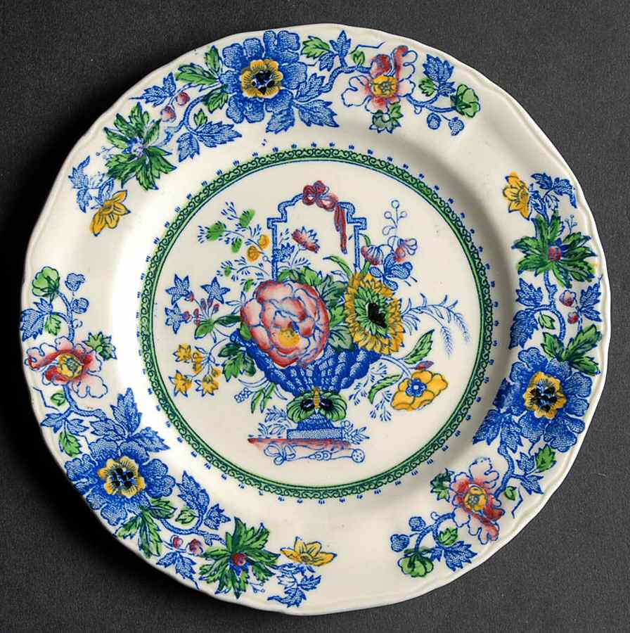 Strathmore Blue Multicolor Bread & Butter Plate by Mason's-1