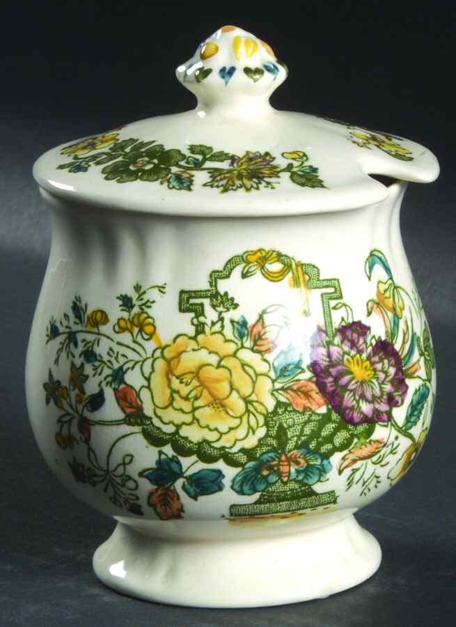 Strathmore Green Multicolor Jam/Jelly & Lid by Mason's-1