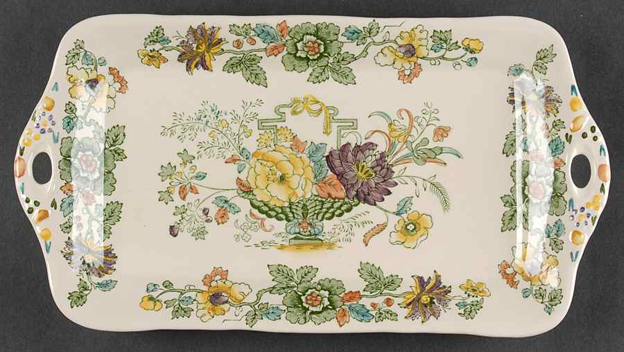 Strathmore Green Multicolor Large Sandwich Tray by Mason's-1