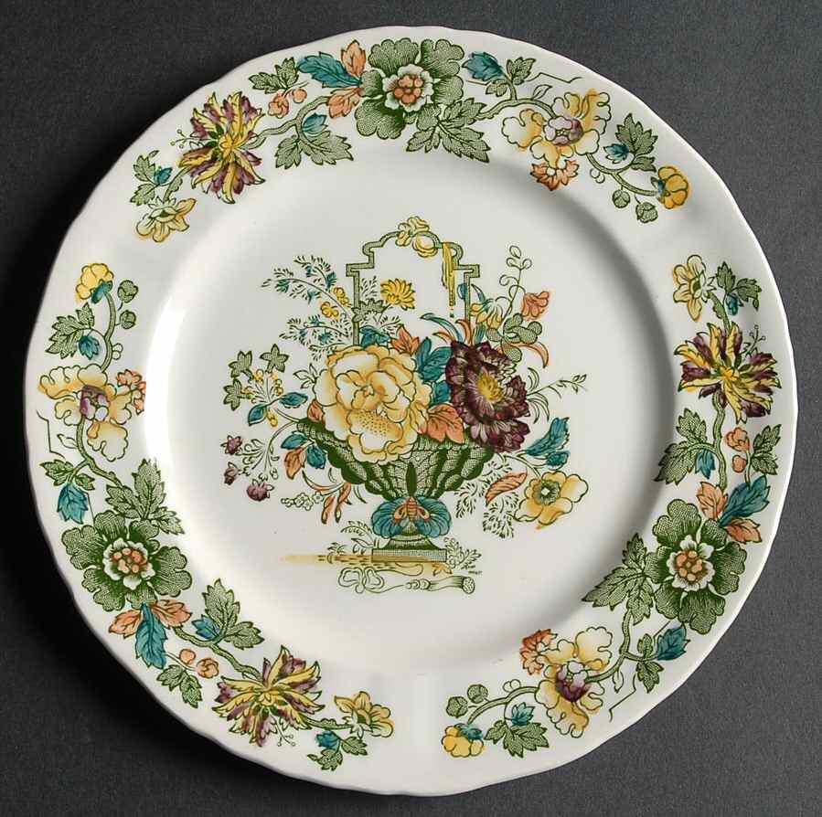 Strathmore Green Multicolor Salad Plate by Mason's-1