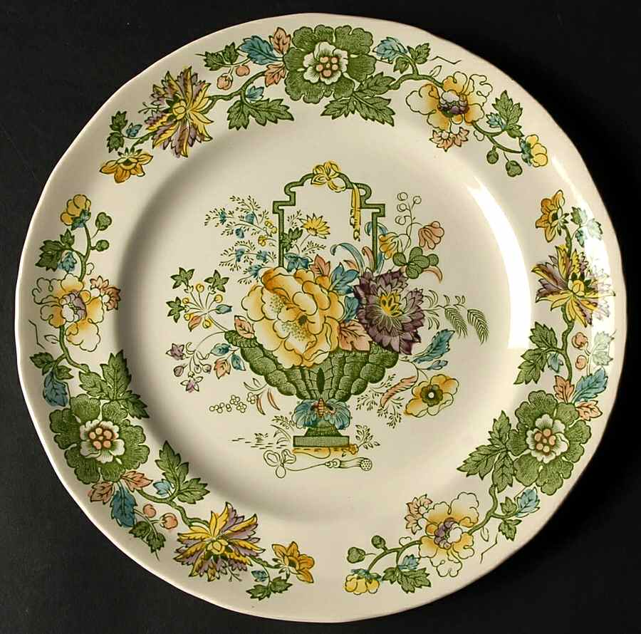 Strathmore Green Multicolor Luncheon Plate by Mason's-1