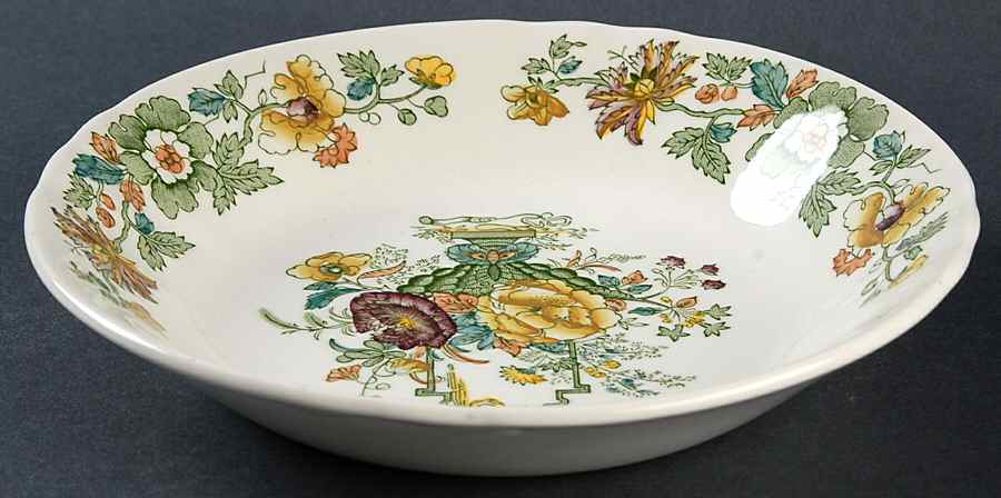 Strathmore Green Multicolor Coupe Soup Bowl by Mason's-1