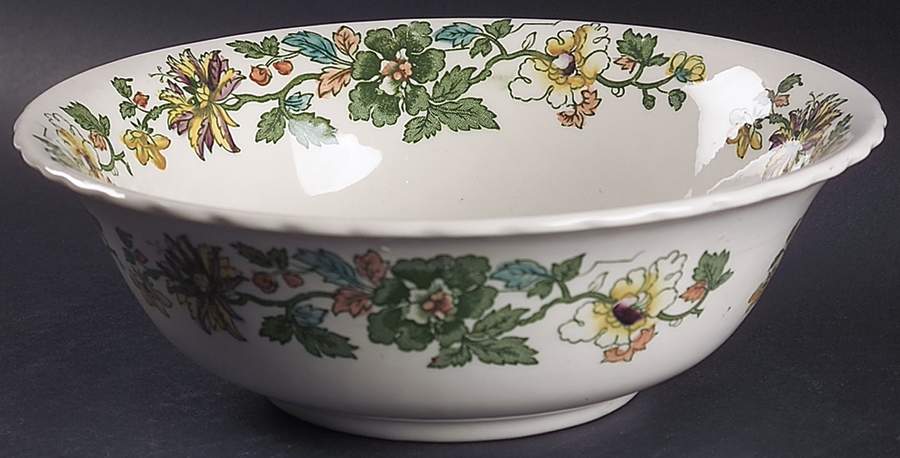 Strathmore Green Multicolor 9" Round Vegetable Bowl by Mason's-1