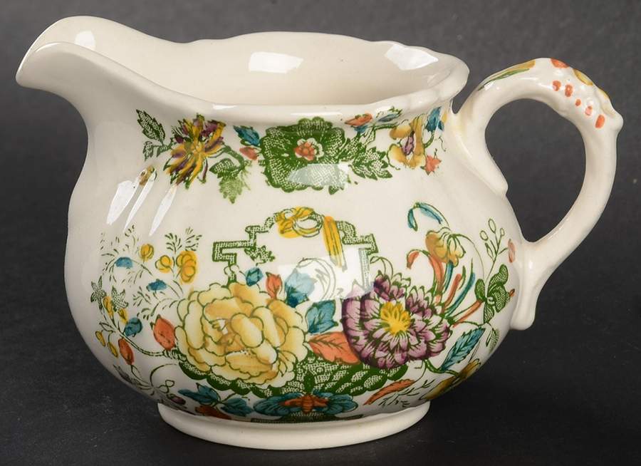 Strathmore Green Multicolor Creamer by Mason's-1