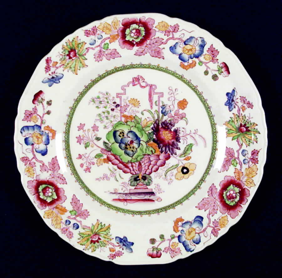 Strathmore Pink Multicolor Luncheon Plate by Mason's-1