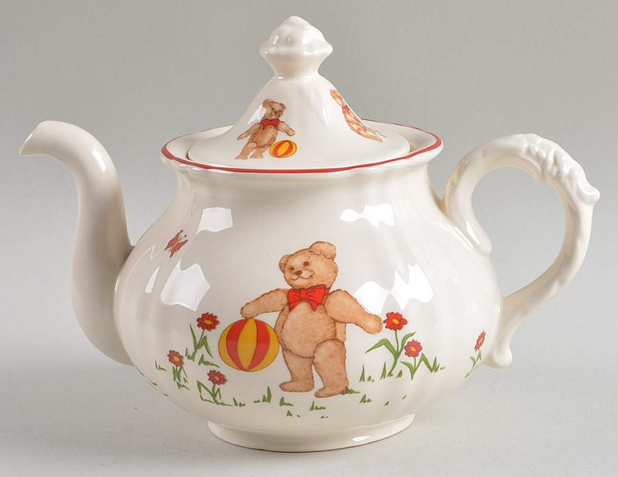 Teddy Bears Child's Teapot & Lid by Mason's-1