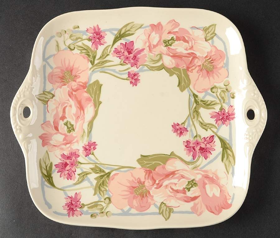 Touraine Square Handled Cake Plate by Mason's-1