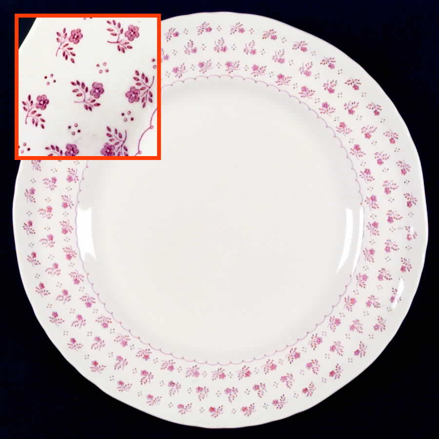 Trefoil Pink Dinner Plate by Mason's-1