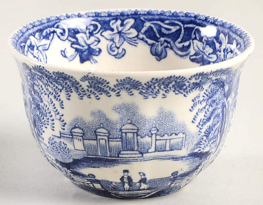 Vista Blue Mini Open Sugar Bowl by Mason's-1