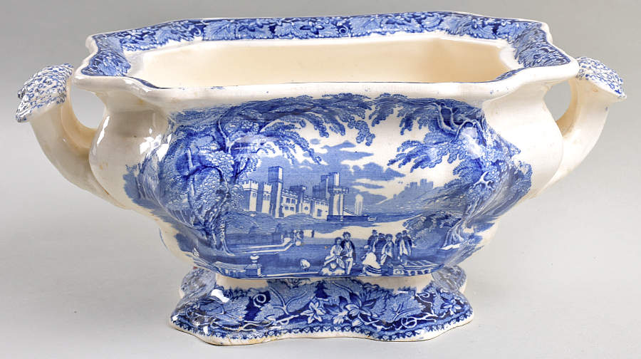 Vista Blue Small Bedford Tureen No Lid by Mason's-1