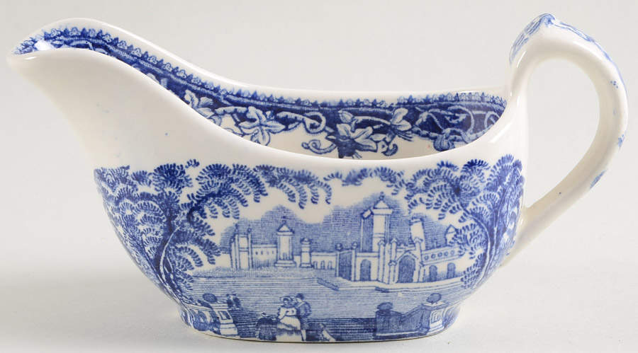 Vista Blue Individual Gravy Boat by Mason's-1