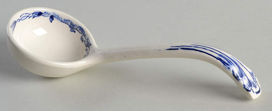 Vista Blue Solid Piece Sauce Ladle by Mason's-1
