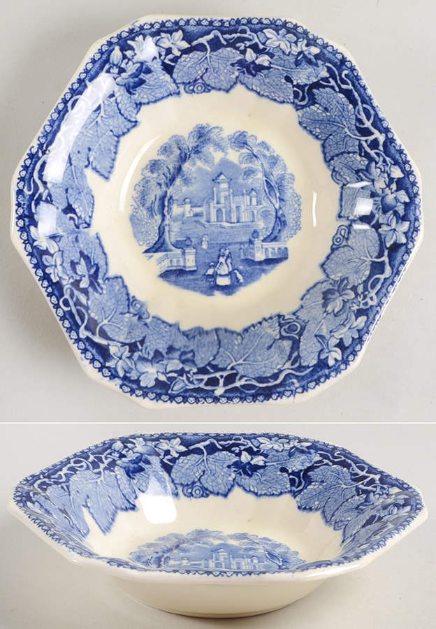 Vista Blue 6" Sweet Meat Dish by Mason's-1