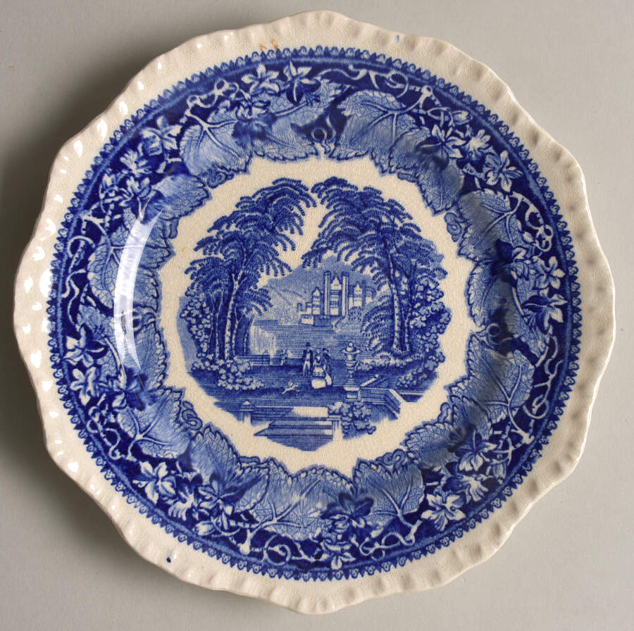 Vista Blue Round Butter No Lid by Mason's-1