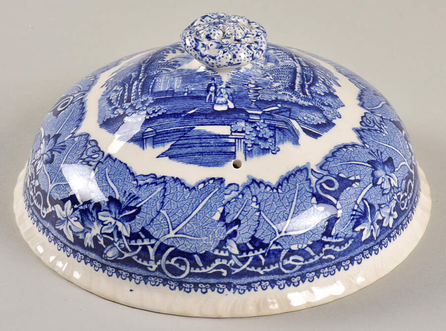 Vista Blue Lid for Round Butter by Mason's-1
