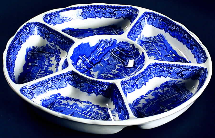 Vista Blue 6-Part Relish by Mason's-1