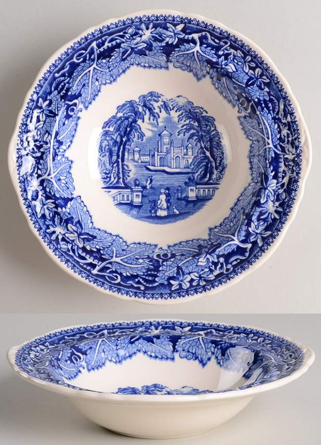 Vista Blue Lugged Cereal Bowl by Mason's-1
