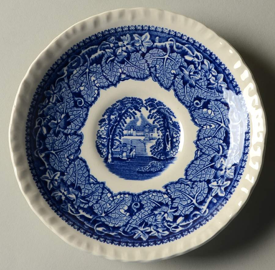 Vista Blue Saucer for Flat Cup by Mason's-1